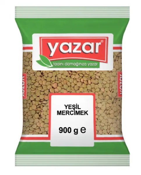 Yazar Yeşil Mercimek 900 gr Bakliyat