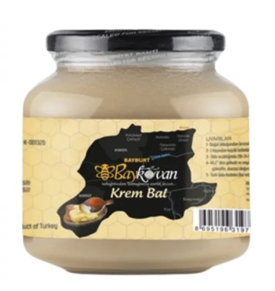 Baykovan Organik Krem Balı 450 gr Bal