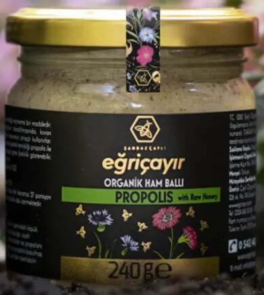 Eğriçayır Organik Ham Bal Propolis 240 gr Bal