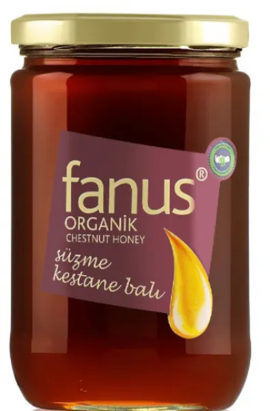 Fanus Organik Kestane Balı 850 gr Bal