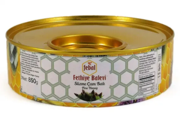 Fethiye Balevi Süzme Çam Balı Teneke 850 gr Bal