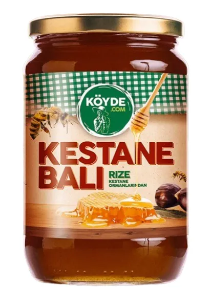 Köyde Rize Kestane Balı 980 gr Bal