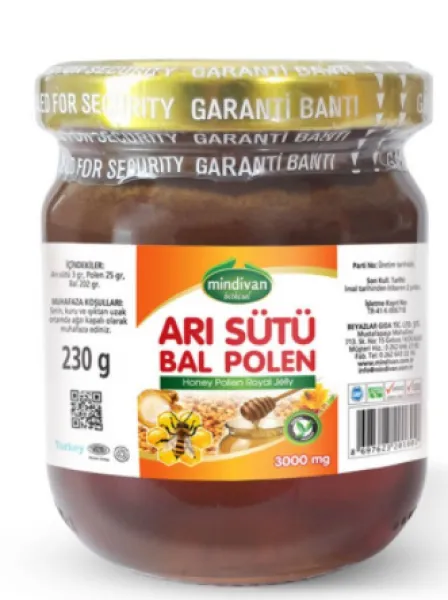 Mindivan Bebe Polen Arı Sütü Bal 230 gr Bal