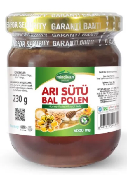 Mindivan Normal Polen Arı Sütü Bal 230 gr Bal