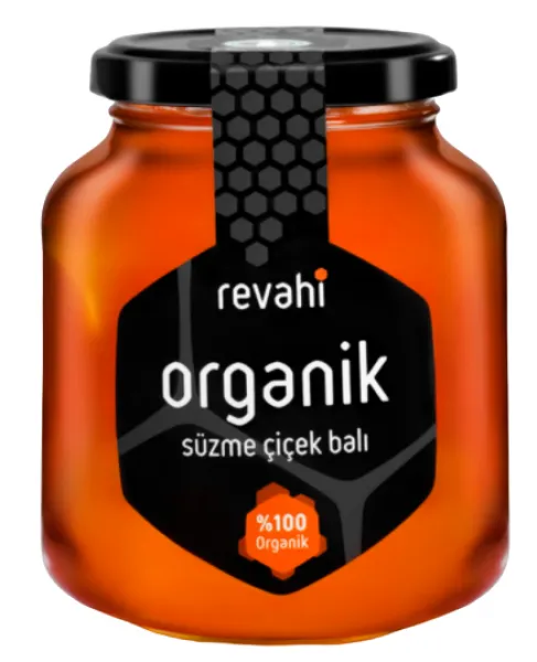 Revahi Organik Süzme Çiçek Balı 450 gr Bal