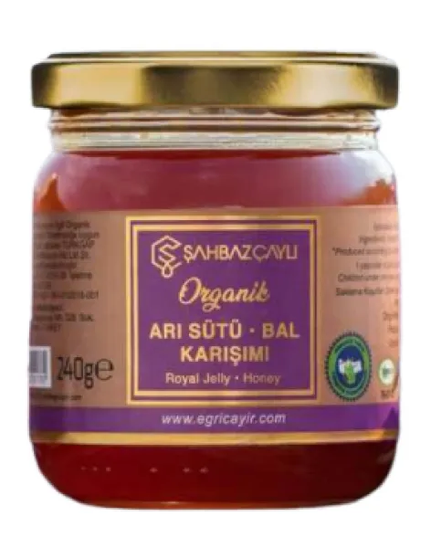 Şahbaz Çaylı Organik Arı Sütü Bal 240 gr Bal