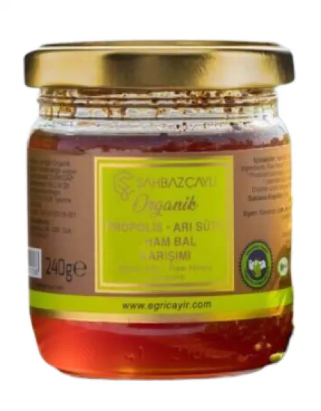 Şahbaz Çaylı Organik Arı Sütü Bal Propolis 240 gr Bal