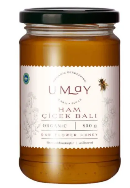 Umay Organik Ham Çiçek Balı 850 gr Bal