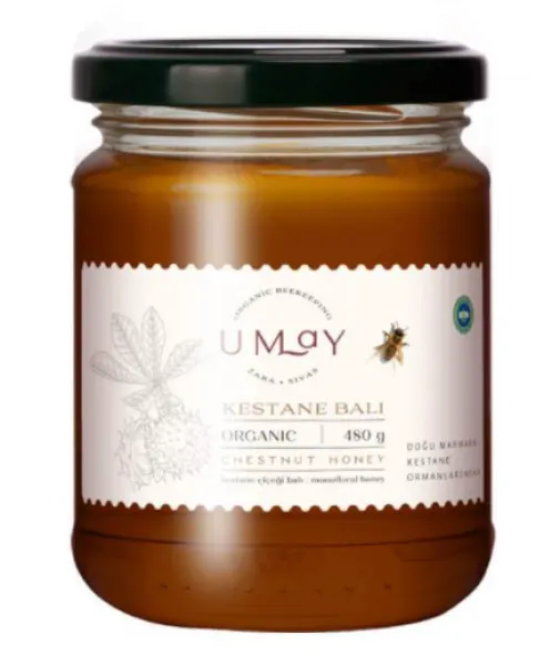 Umay Organik Kestane Balı 480 gr Bal