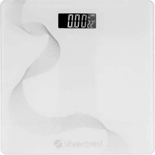 Silver Crest SC-BS100 Gümüş çizgili Dijital Banyo Tartısı