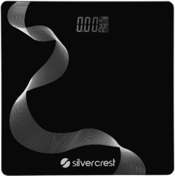 Silver Crest SC-BS100 Siyah çizgili Dijital Banyo Tartısı