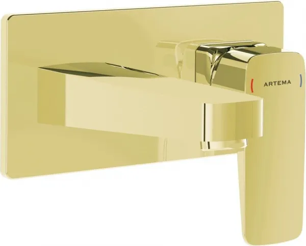 Artema Root Square Ankastre A4273823 Altın Lavabo Bataryası