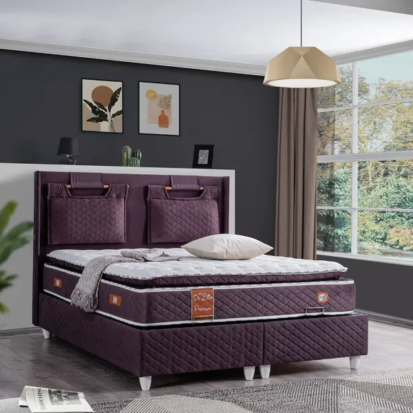 Cesur Venedik Premium Pedli 140x190 Baza+Başlık+Yatak Seti