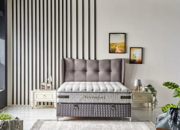 Mobilya Dükkanım MD Viscomfort 140x200 Baza+Başlık+Yatak Seti