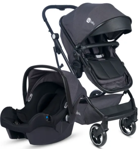 4 Baby Smart Plus Siyah Şase AB911 Travel Sistem Bebek Arabası