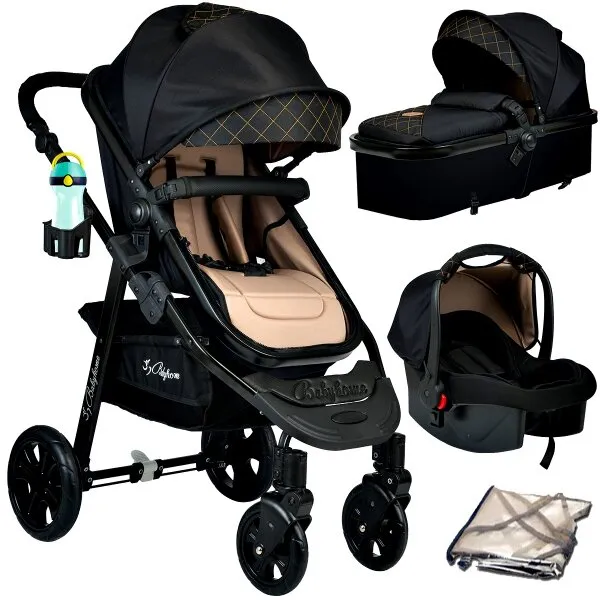 Baby Home 940 Corso Çift Yönlü 6 in 1 Siyah Şase Travel Sistem Bebek Arabası