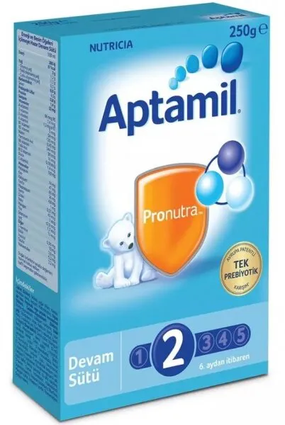 Aptamil 2 Numara 250 gr 250 gr / Karton Kutu Devam Sütü