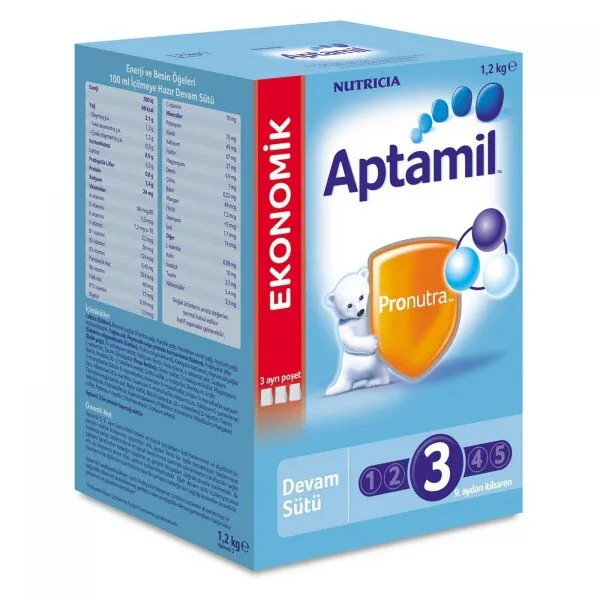 Aptamil 3 Numara 1200 gr Devam Sütü