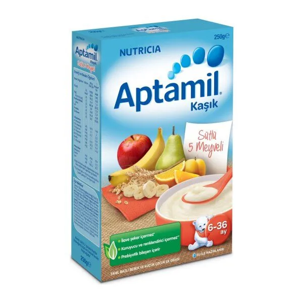 Aptamil Sütlü 5 Meyveli 250 gr Kaşık Mama