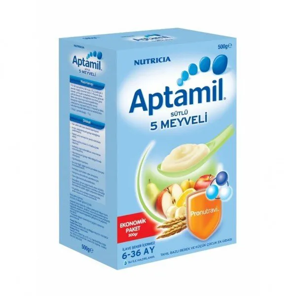 Aptamil Sütlü 5 Meyveli 500 gr Kaşık Mama