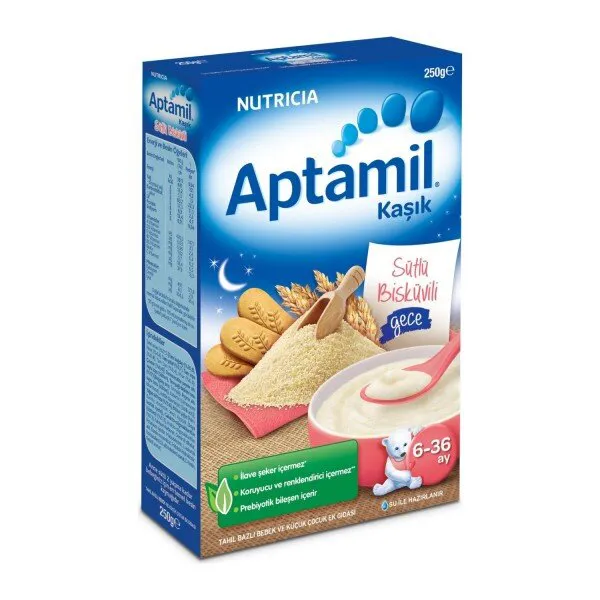 Aptamil Gece Sütlü Bisküvili 250 gr Kaşık Mama