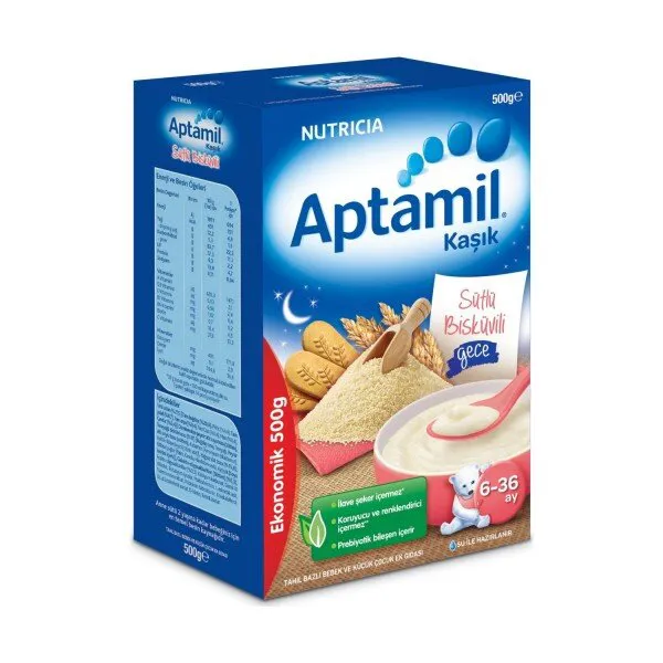 Aptamil Gece Sütlü Bisküvili 500 gr Kaşık Mama