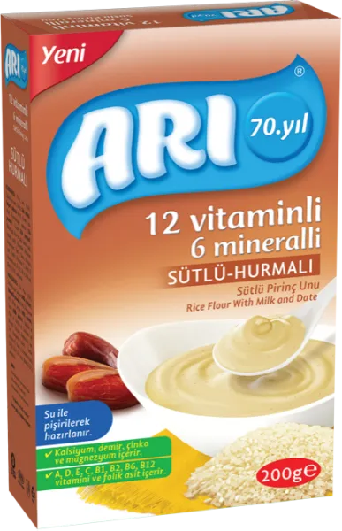 ARI 12 Vitaminli 6 Mineralli Hurmalı Pirinç Unu 200 gr Kaşık Mama