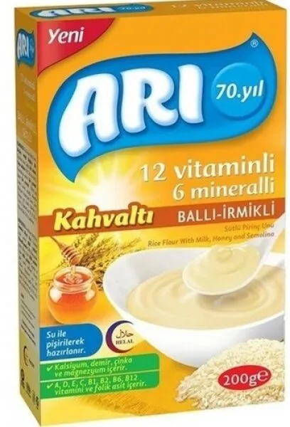 ARI Ballı İrmikli Sütlü Pirinç Unu 200 gr 200 gr Kaşık Mama