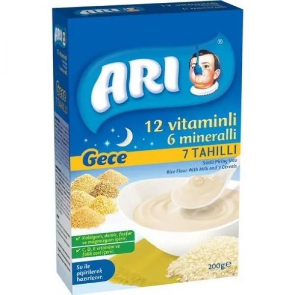 ARI Gece 7 Tahıllı Sütlü Pirinç Unu 500 gr Kaşık Mama