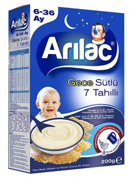 Arılac Instant 7 Tahıllı Gece 200 gr 200 gr Kaşık Mama