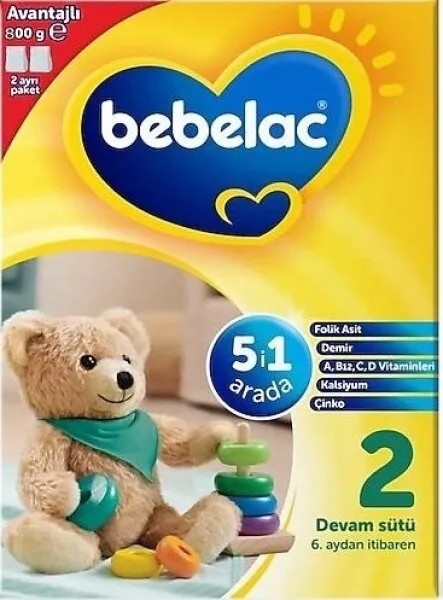 Bebelac 2 Numara 800 gr 800 gr Devam Sütü