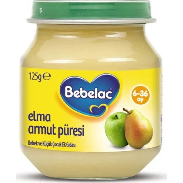 Bebelac Elma Armut Püresi 125 gr Kavanoz Mama