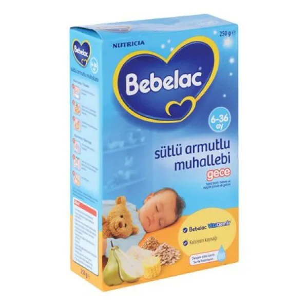 Bebelac Gece Sütlü Armutlu Muhallebi 250 gr Kaşık Mama