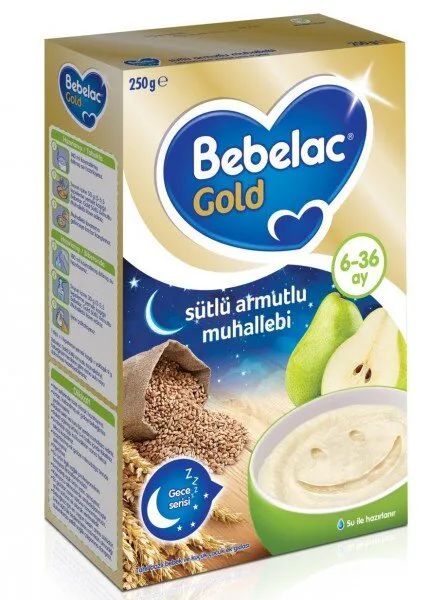 Bebelac Gold Sütlü Armutlu Muhallebi 250 gr Kaşık Mama