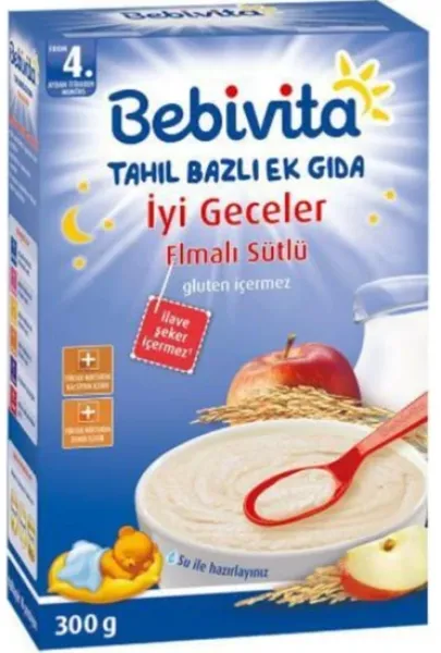 Bebivita Gece Elmalı Sütlü Tahıllı 300 gr 300 gr Kaşık Mama