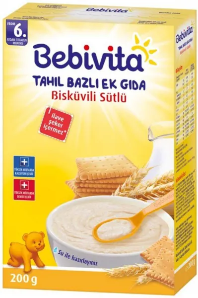 Bebivita Sütlü Bisküvili Tahıllı 200 gr 200 gr Kaşık Mama