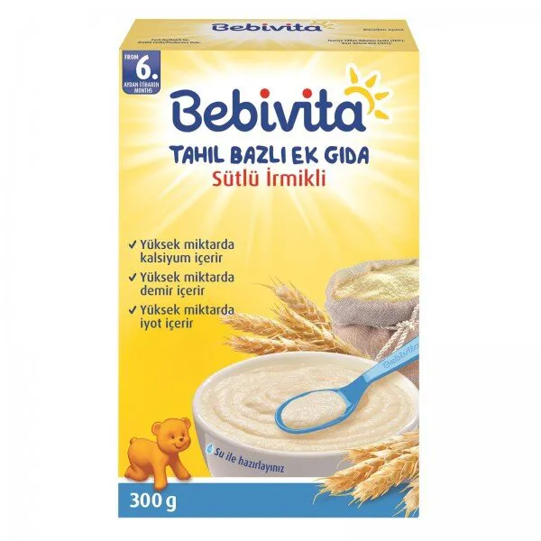 Bebivita Sütlü İrmikli 300 gr Kaşık Mama