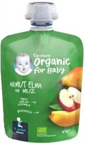 Gerber Armut Elma ve Muz Püresi 90 gr Muz / Elma / Armut Kaşık Mama