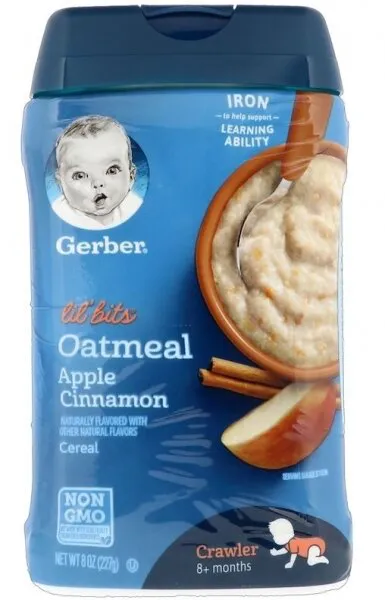 Gerber Baby Oatmeal Apple Cinnamon 8 oz 227 gr Kaşık Mama
