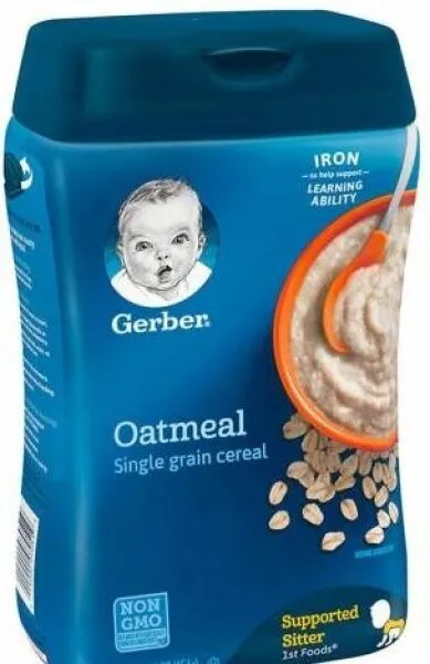 Gerber Baby Yulaf Ezmesi Tek Tahıl 8 oz 227 gr 227 gr Kaşık Mama