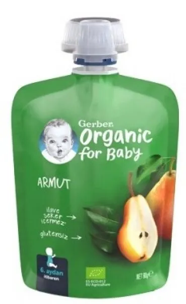 Gerber Organik Armut Püresi 90 gr Armut Kaşık Mama