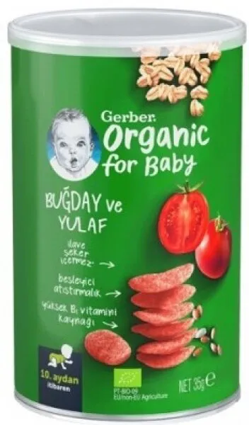 Gerber Organik Buğday ve Yulaflı 35 gr Gıda Takviyesi