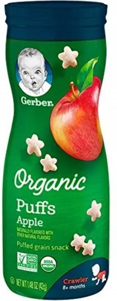 Gerber Organik Elma Aromalı Sağlıklı Atıştırmalık 1.48 oz Gıda Takviyesi