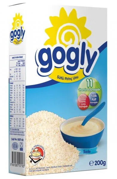 Gogly Pirinç Unu Sütlü Sade 200 gr Kaşık Mama