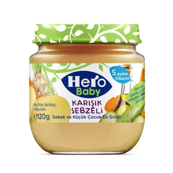 Hero Baby Bahçe Sebzeleri 120 gr Kavanoz Mama