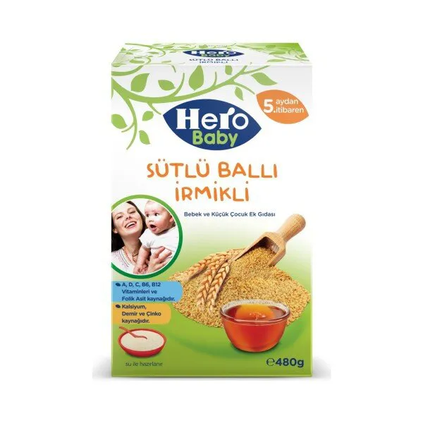 Hero Baby Sütlü Ballı İrmikli 480 gr 480 gr Kaşık Mama