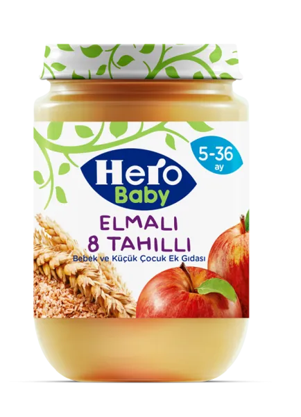 Hero Baby Elmalı 8 Tahıllı 190 gr Kavanoz Mama
