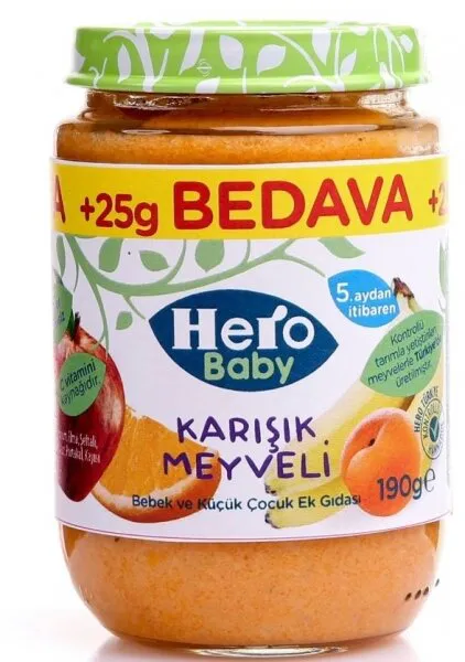 Hero Baby Karışık Meyveli 190 gr Kavanoz Mama