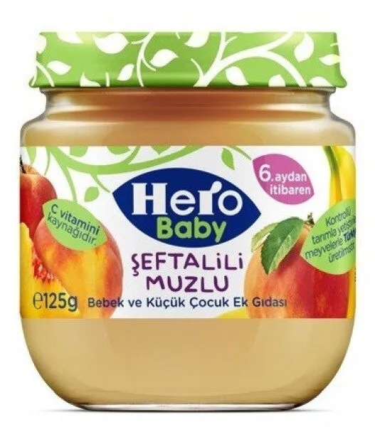 Hero Baby Şeftalili Muzlu 125 gr Kavanoz Mama