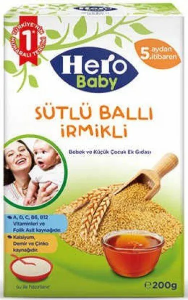 Hero Baby Sütlü Ballı İrmikli 200 gr 200 gr Kaşık Mama